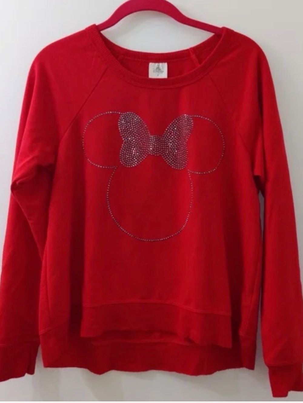 Disney Red Minnie Mouse Rhinestone Sweatshirt